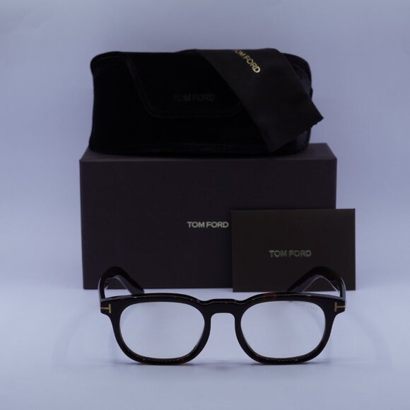 Tom Ford FT5930-D-B 052 Square Eyeglasses - Dark Havana 52mm - Picture 2 of 9